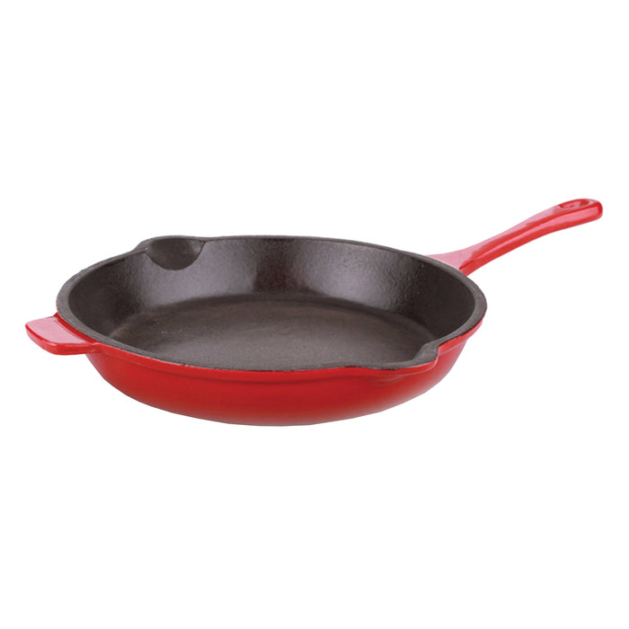 Image 11 of Neo 4pc Cast Iron Grill & Fry Pan Set, Red