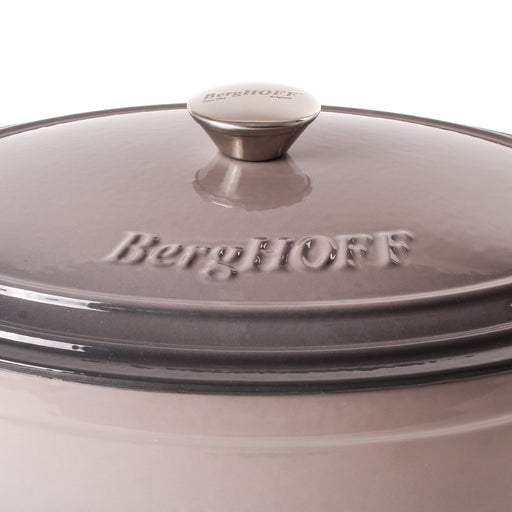 Image 2 of BergHOFF Neo Cast Iron 8qt. Oval Dutch Oven 13" with Lid, Oyster