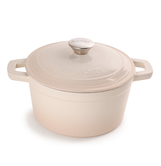 Image 1 of BergHOFF Neo Cast Iron 3qt. Round Dutch Oven 8" with Lid, Meringue