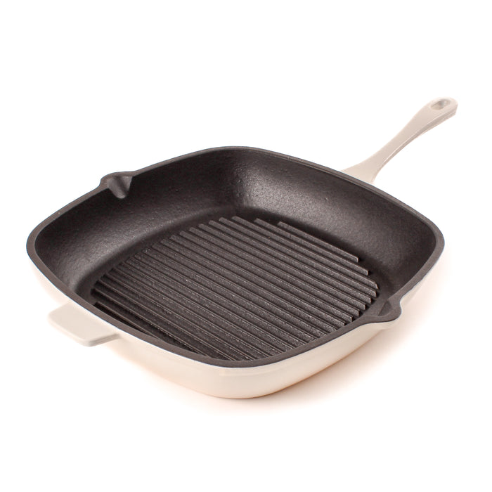 Image 2 of BergHOFF Neo 11" Cast Iron Square Grill Pan, Meringue