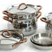 Image 3 of Ouro Gold 17Pc 18/10 Stainless Steel Cookware Set, SS Lids