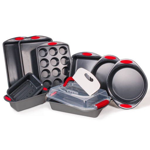 Image 1 of BergHOFF 11Pc Perfect Slice Bakeware Set, Grey & Red