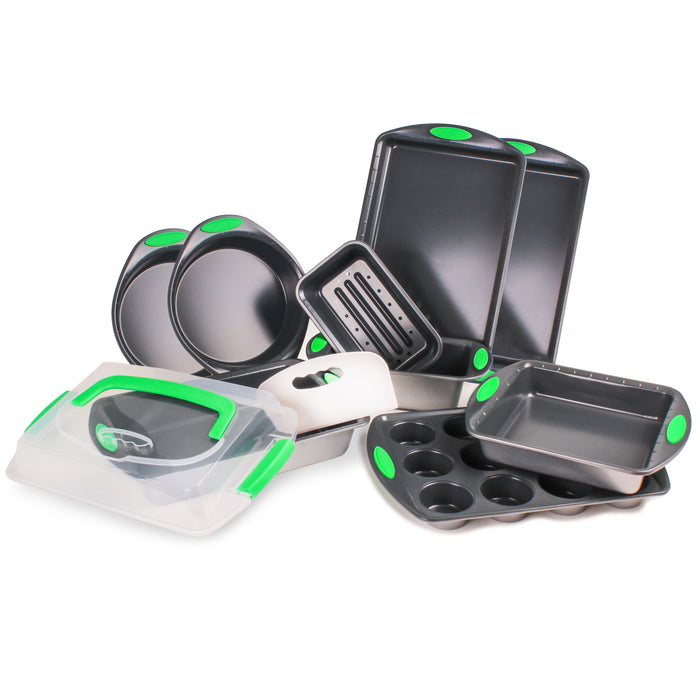 Image 3 of BergHOFF 11Pc Perfect Slice Bakeware Set, Silver & Green