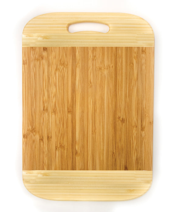 Image 1 of Bamboo 14.2" x 9.9" Rectangle Cutting Board, Two-toned