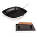 Image 1 of Neo 2Pc Cast Iron 11" Grill Pan with Steak Press, White