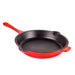 Image 4 of Neo 2pc Cast Iron 10" Fry Pan with Steak Press, Red