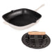 Image 1 of Neo 2pc Cast Iron 11" Grill Pan with Slotted Steak Press, Meringue