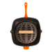 Image 2 of Neo 2pc Cast Iron 11" Grill Pan with Slotted Steak Press, Orange