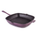 Image 3 of Neo 2pc Cast Iron 11" Grill Pan with Slotted Steak Press, Purple