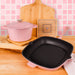 Image 2 of Neo 3pc Cast Iron Cookware Set, Grill Pan & Round Dutch Oven, Pink