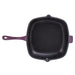 Image 3 of Neo 3pc Cast Iron Cookware Set, Grill Pan & Round Dutch Oven, Purple