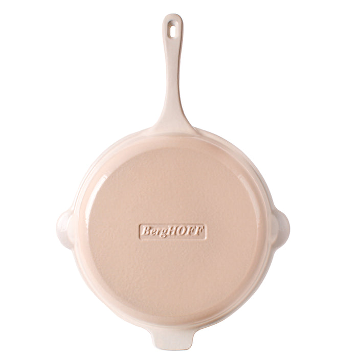 Image 9 of Neo 3pc Cast Iron Fry Pan & Grill Pan Set with Slotted Steak Press, Meringue