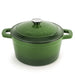 Image 3 of Neo 4pc Cast Iron Cookware Set, Fry Pan, Grill Pan & Round Dutch Oven, Green