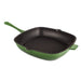 Image 5 of Neo 4pc Cast Iron Cookware Set, Fry Pan, Grill Pan & Round Dutch Oven, Green