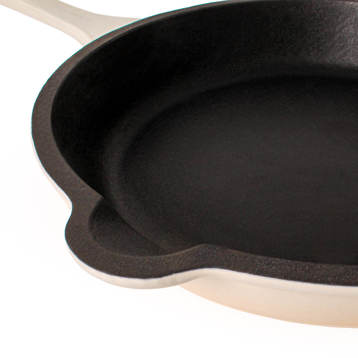 Image 13 of Neo 4pc Cast Iron Cookware Set, Fry Pan, Grill Pan & Round Dutch Oven, Meringue