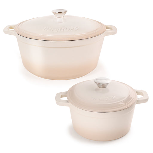 Image 1 of Neo 4pc Cast Iron Cookware Set, 3qt. & 7qt., Meringue