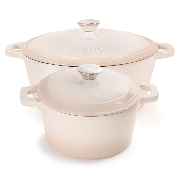 Image 2 of Neo 4pc Cast Iron Cookware Set, 3qt. & 7qt., Meringue