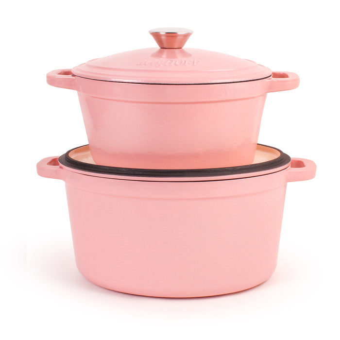 Image 7 of Neo 4pc Cast Iron Cookware Set, 3qt. & 7qt., Pink