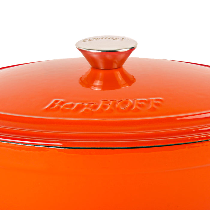 Image 4 of Neo 5pc Cast Iron Oval Dutch Oven Set with 10" Fry Pan, 5qt. & 8qt., Orange