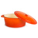 Image 6 of Neo 5pc Cast Iron Oval Dutch Oven Set with 10" Fry Pan, 5qt. & 8qt., Orange