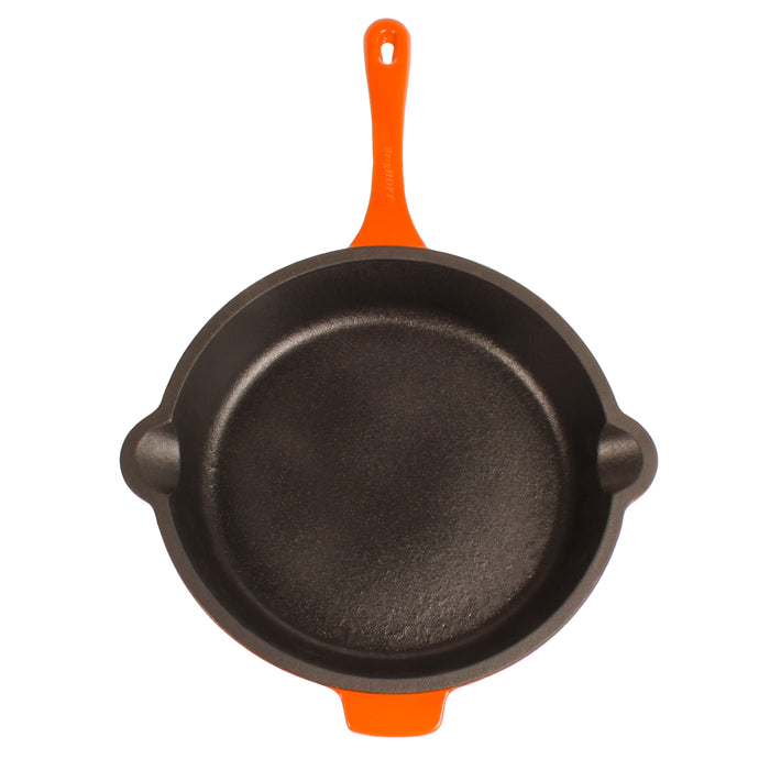 Image 8 of Neo 5pc Cast Iron Oval Dutch Oven Set with 10" Fry Pan, 5qt. & 8qt., Orange