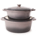 Image 3 of Neo 5pc Cast Iron Oval Dutch Oven Set with 10" Fry Pan, 5qt. & 8qt., Oyster