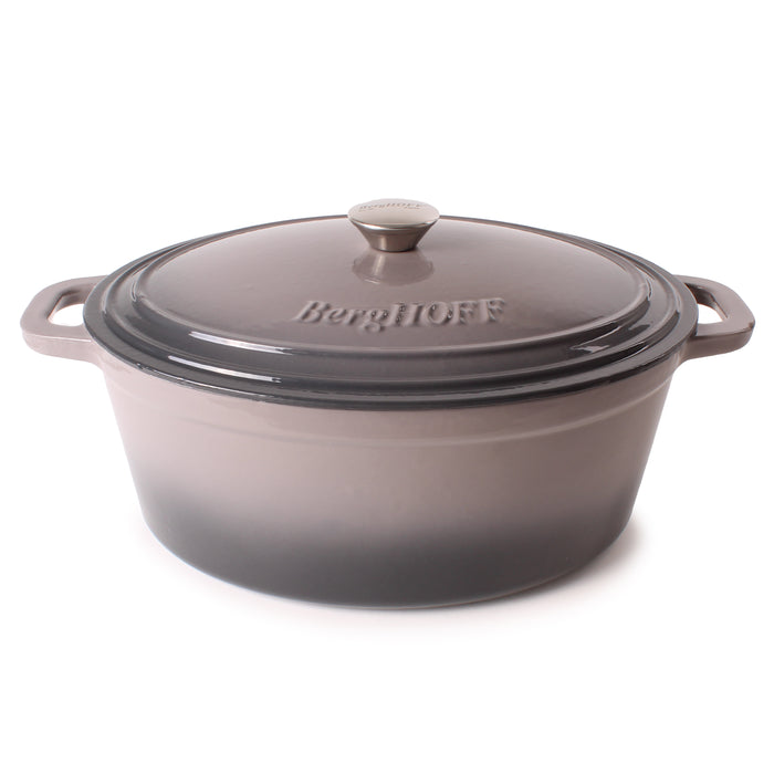 Image 6 of Neo 5pc Cast Iron Oval Dutch Oven Set with 10" Fry Pan, 5qt. & 8qt., Oyster