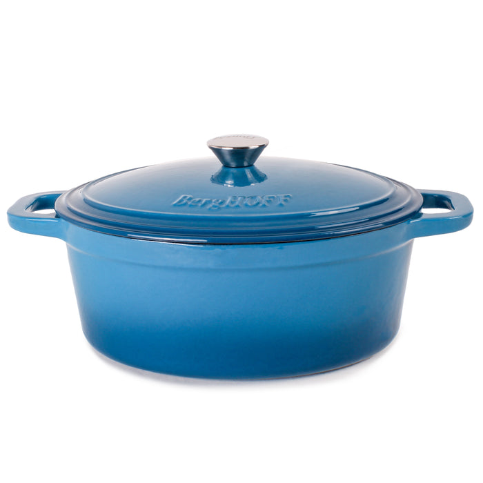 Image 3 of Neo 4Pc Cast Iron Set: 5qt. & 8qt. Covered Stockpot, Blue