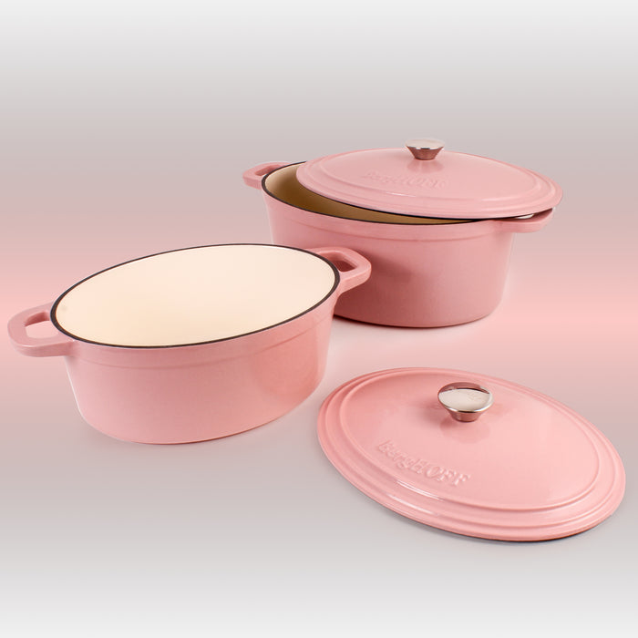 Image 2 of Neo 4pc Cast Iron Cookware Set, 5qt. & 8qt., Pink