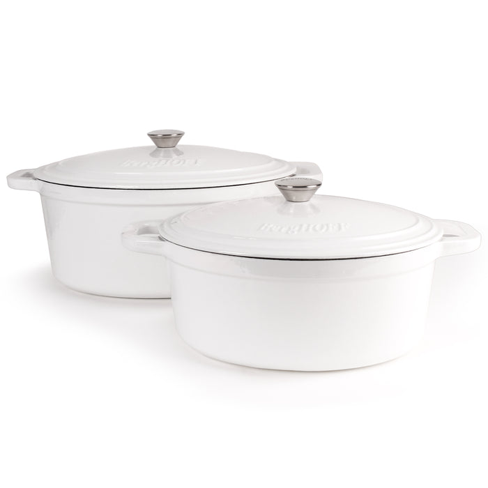 Image 1 of Neo 4Pc Cast Iron Cookware Set, 5qt. & 8qt., White