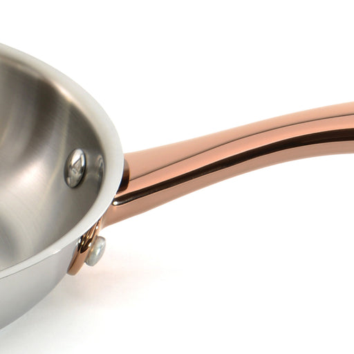 Image 2 of Ouro Gold 3pc 18/10 Stainless Steel Cookware Set, Glass Lids, Rose Gold Handles