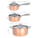 Image 9 of BergHOFF Vintage 6pc Tri-Ply Copper Cookware Set with Lids, Polished