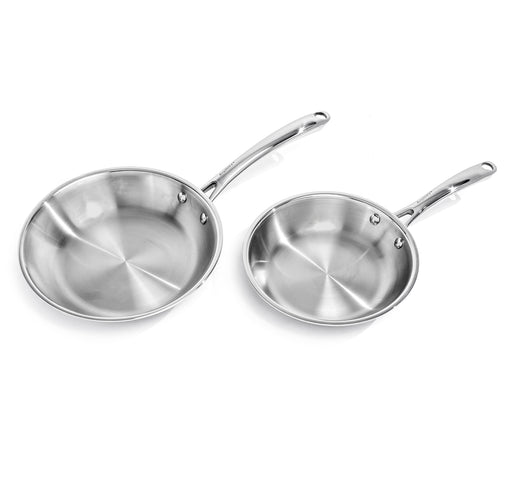 Image 1 of BergHOFF Professional 2pc Tri-Ply 18/10 Stainless Steel Cookware Set, 8" & 10" Fry Pan