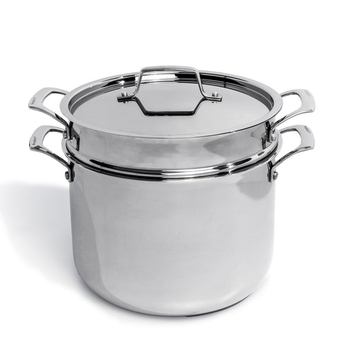Image 1 of BergHOFF Professional 3Pc Tri-Ply 18/10 Stainless Steel Steamer Set, SS Lid