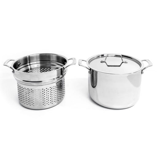 Image 2 of BergHOFF Professional 3Pc Tri-Ply 18/10 Stainless Steel Steamer Set, SS Lid