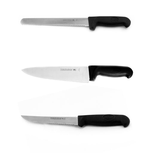 Image 1 of 3Pc Soft Grip Kitchen Knife Set, PP Handle, Stainless Steel Sharp Blade