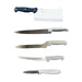 Image 1 of 5pc Ergonomic Kitchen Knife Set with Cleaver