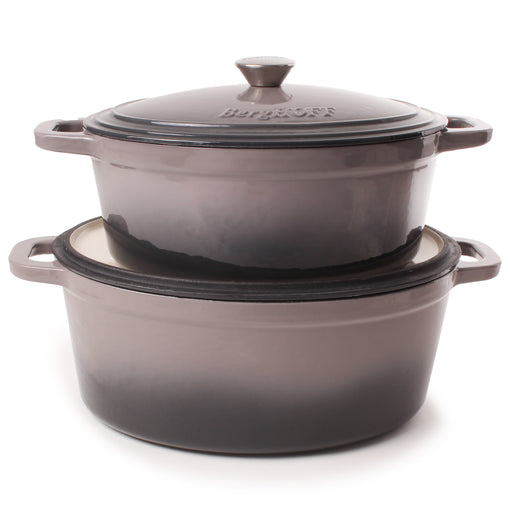 Image 2 of Neo 4Pc Cast Iron Cookware Set, 5qt. & 8qt. Dutch Ovens, Matching Lids, Oyster