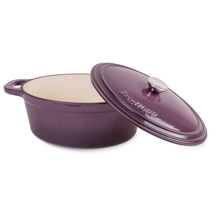 Image 4 of Neo 4pc Cast Iron Cookware Set, 5qt. & 8qt., Purple