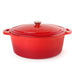 Image 2 of Neo 4Pc Cast Iron Cookware Set, 5qt. & 8qt. Dutch Ovens, Matching Lids, Red