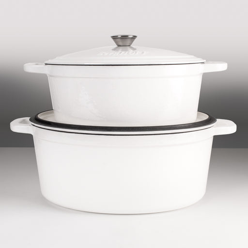 Image 2 of Neo 4Pc Cast Iron Cookware Set, 5qt. & 8qt., White