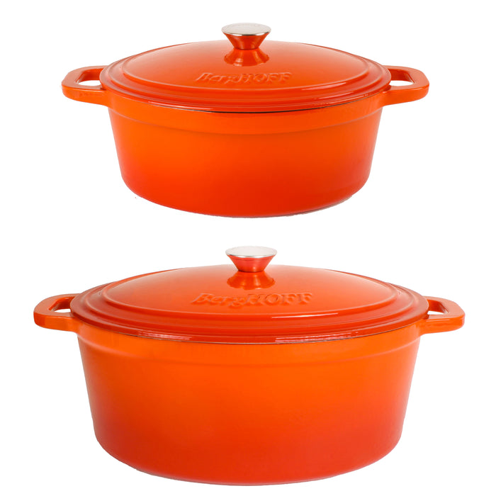 Image 1 of Neo 4pc Cast Iron Cookware Set, 5qt. & 8qt., Orange