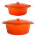 Image 1 of Neo 4pc Cast Iron Cookware Set, 5qt. & 8qt., Orange