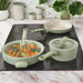 Image 2 of BergHOFF Leo Balance 5pc Non-stick Aluminum Cookware Set, Glass Lids, Sage