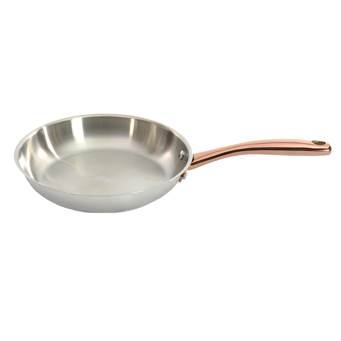 Image 7 of Ouro Gold 5Pc 18/10 Stainless Steel Starter Set, SS Lids, Rose Gold Handles