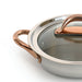 Image 5 of Ouro Gold 5Pc 18/10 Stainless Steel Starter Set, Glass Lids, Rose Gold Handles