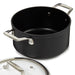 Image 2 of BergHOFF Essentials Non-stick Hard Anodized 10" Stockpot 5.3qt. With Glass Lid, Black