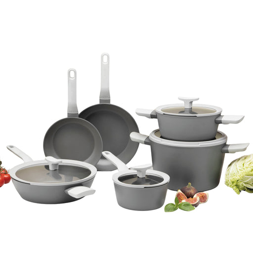Image 1 of BergHOFF Leo 10Pc Non-stick Ceramic Cookware Set With Glass lid, Grey
