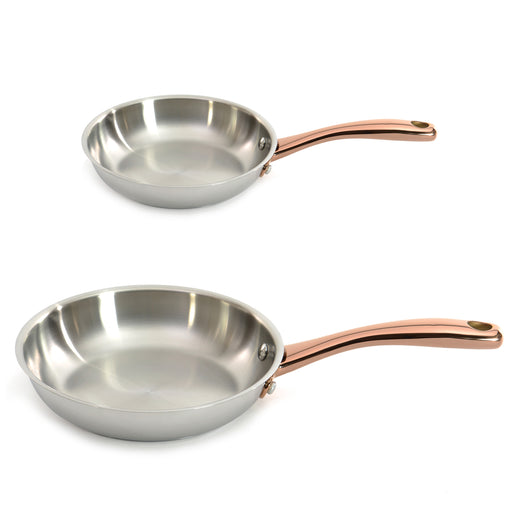 Image 1 of BergHOFF Ouro Gold 2pc 18/10 Stainless Steel Fry Pan Set