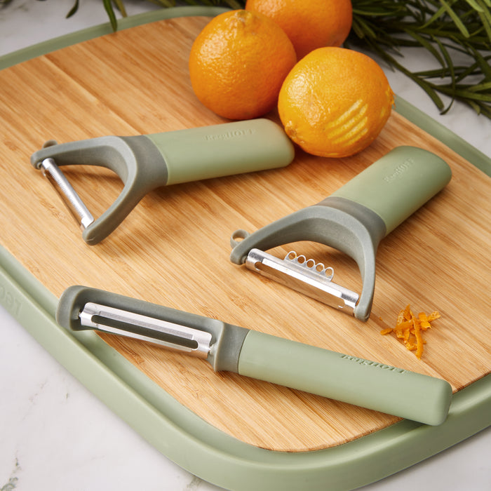 Image 3 of Leo Balance 3pc Stainless Steel Peeler Set, Recycled Material